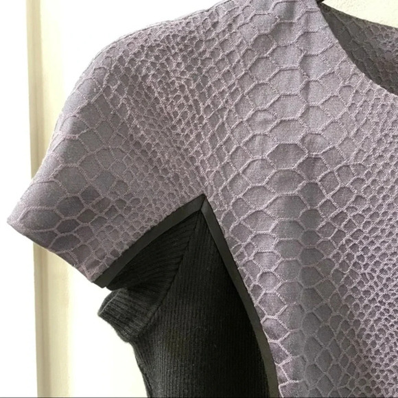 Rebecca Taylor Short Sleeve Snake Jacquard Fit and Flare Knit Dress $395 6 - Picture 3 of 12